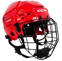 Hokejová helma CCM Tacks 70 Combo červená S - obvod hlavy 52.5 - 57.0cm