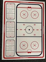 Trenérská tabule Hokejmax velká - na plastové desce 4mm 115cm x 85cm 